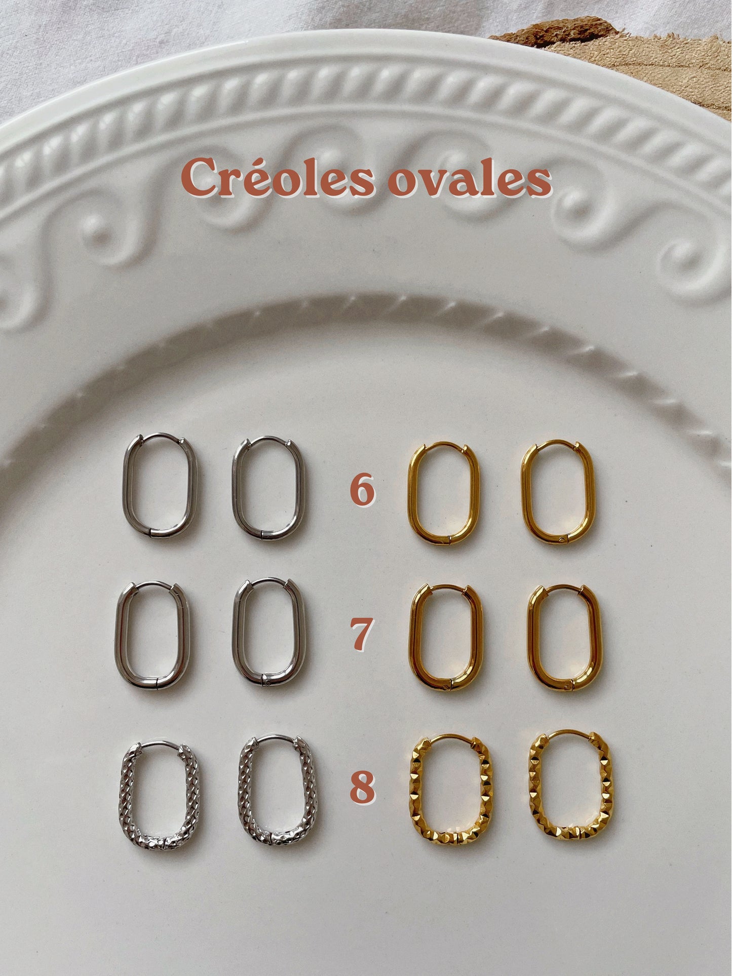 Créoles ovales n°6