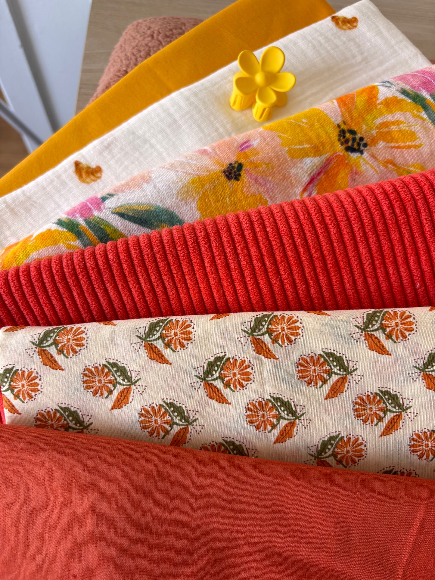 Lot de tissus - Orange