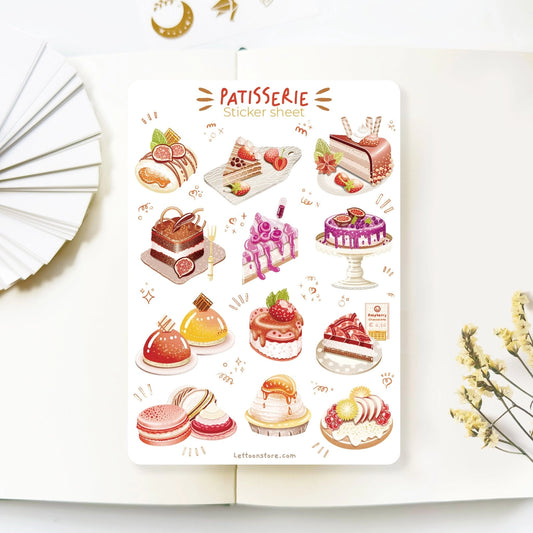 Planche d'autocollants - Patisserie