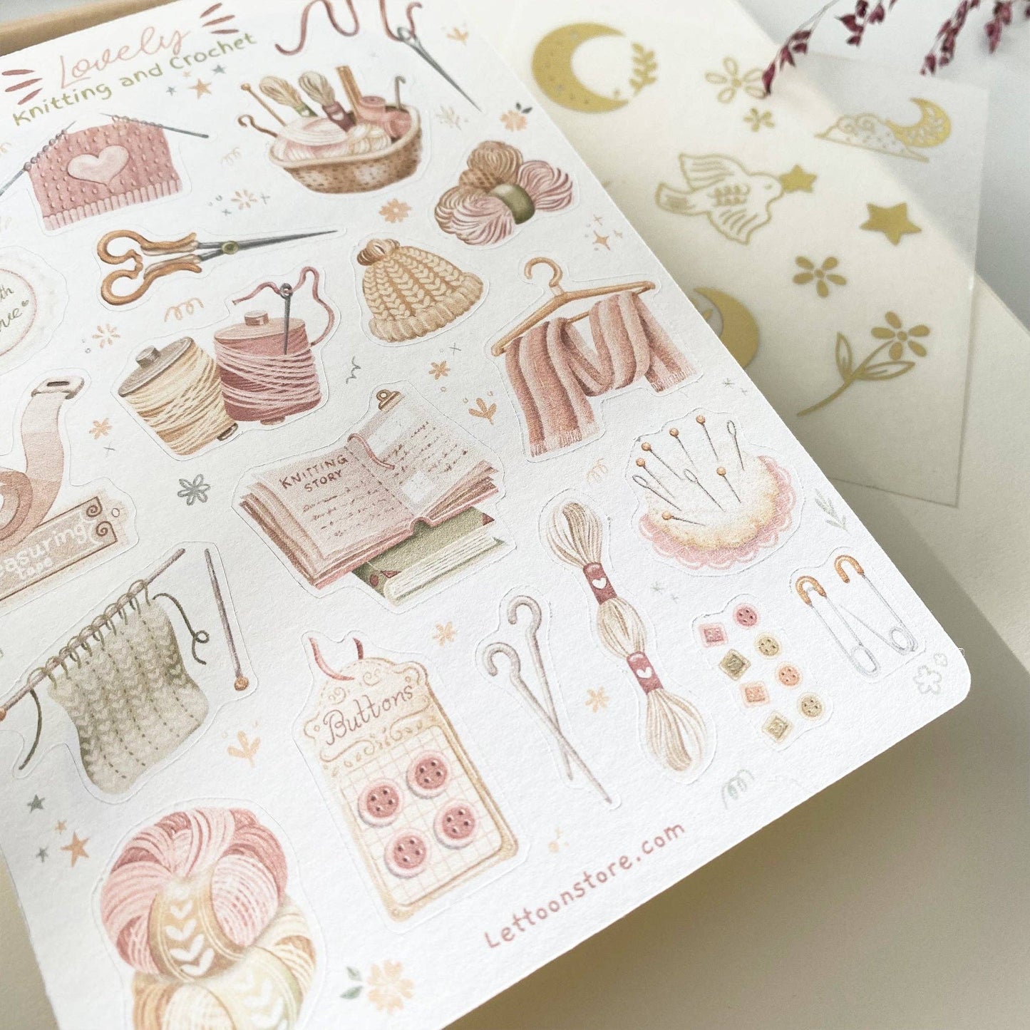 Planche d'autocollants - Tricot & Crochet