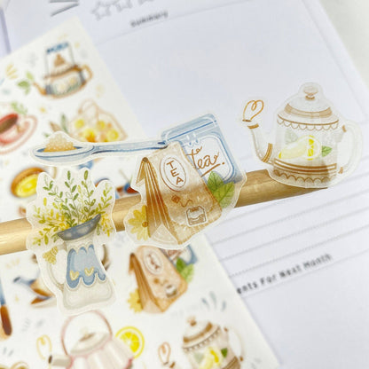 Planche d'autocollants - Tea Time