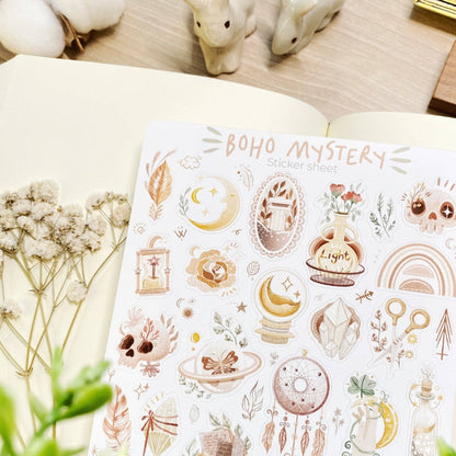 Planche d'autocollants - Boho Mystery