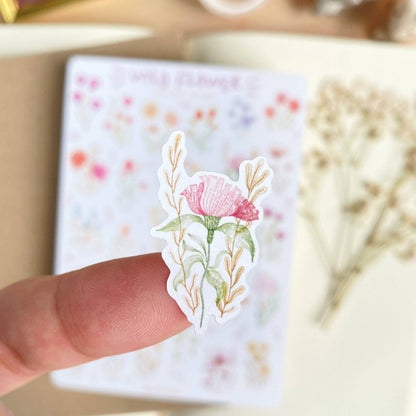 Planche d'autocollants - Fleurs sauvages