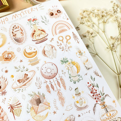 Planche d'autocollants - Boho Mystery