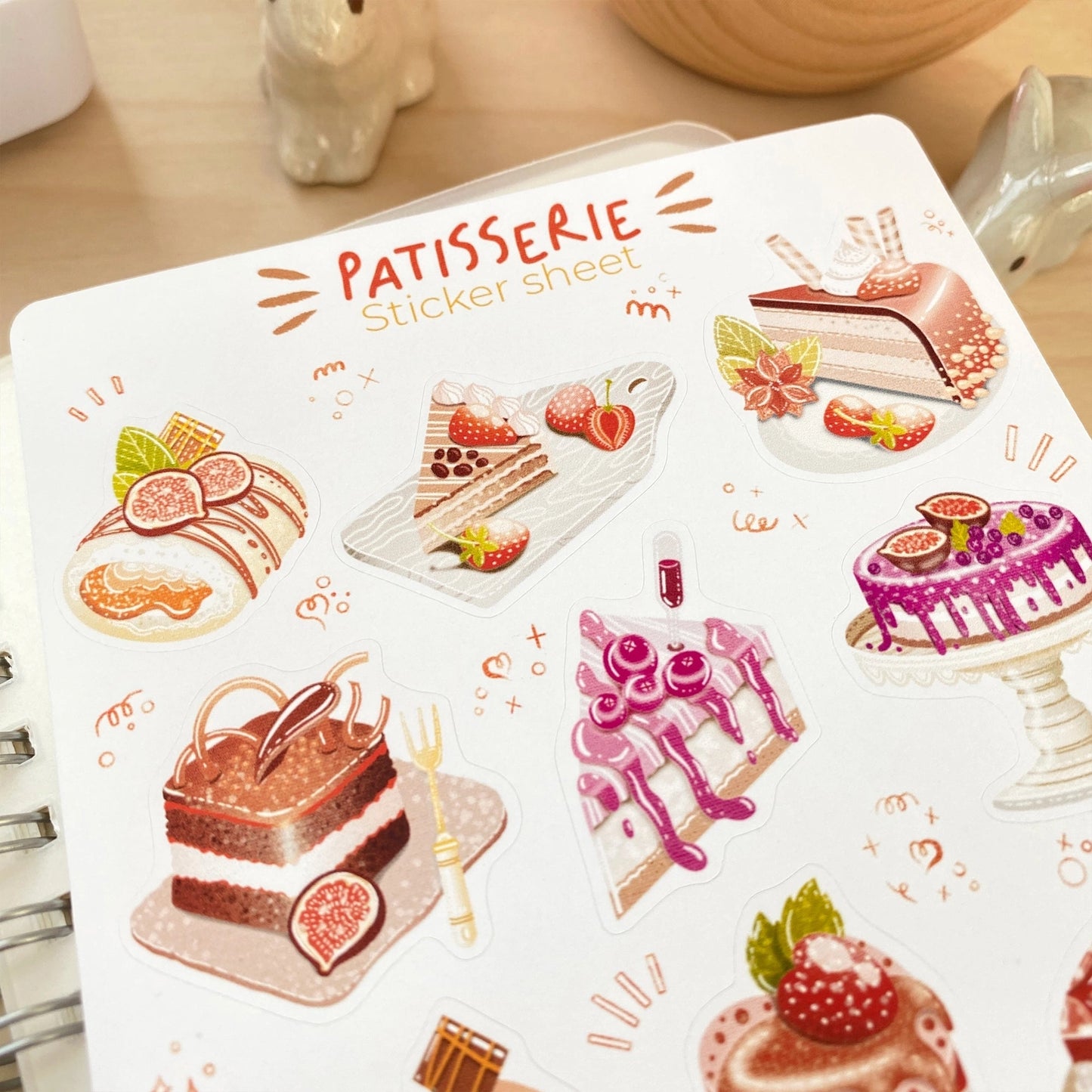 Planche d'autocollants - Patisserie