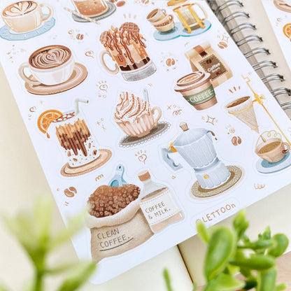 Planche d'autocollants - Coffee