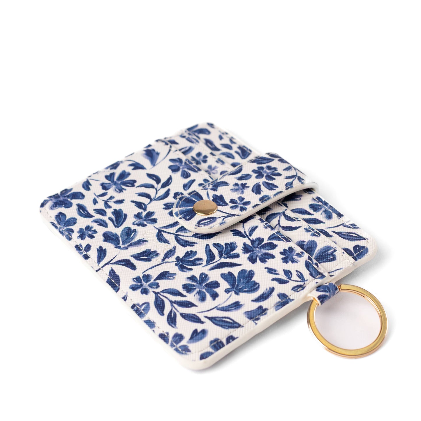 Porte-cartes - Bleu floral