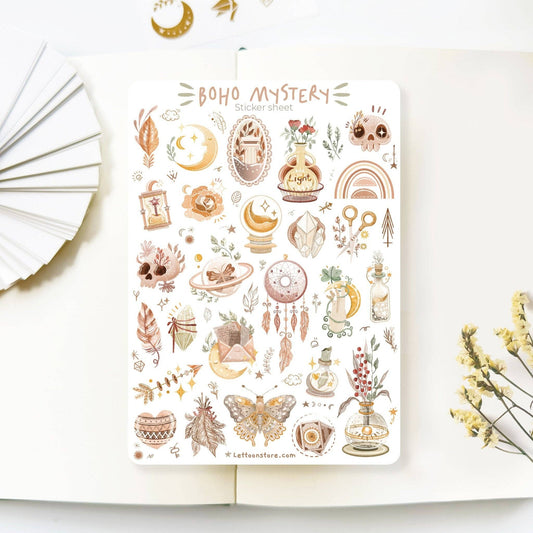Planche d'autocollants - Boho Mystery