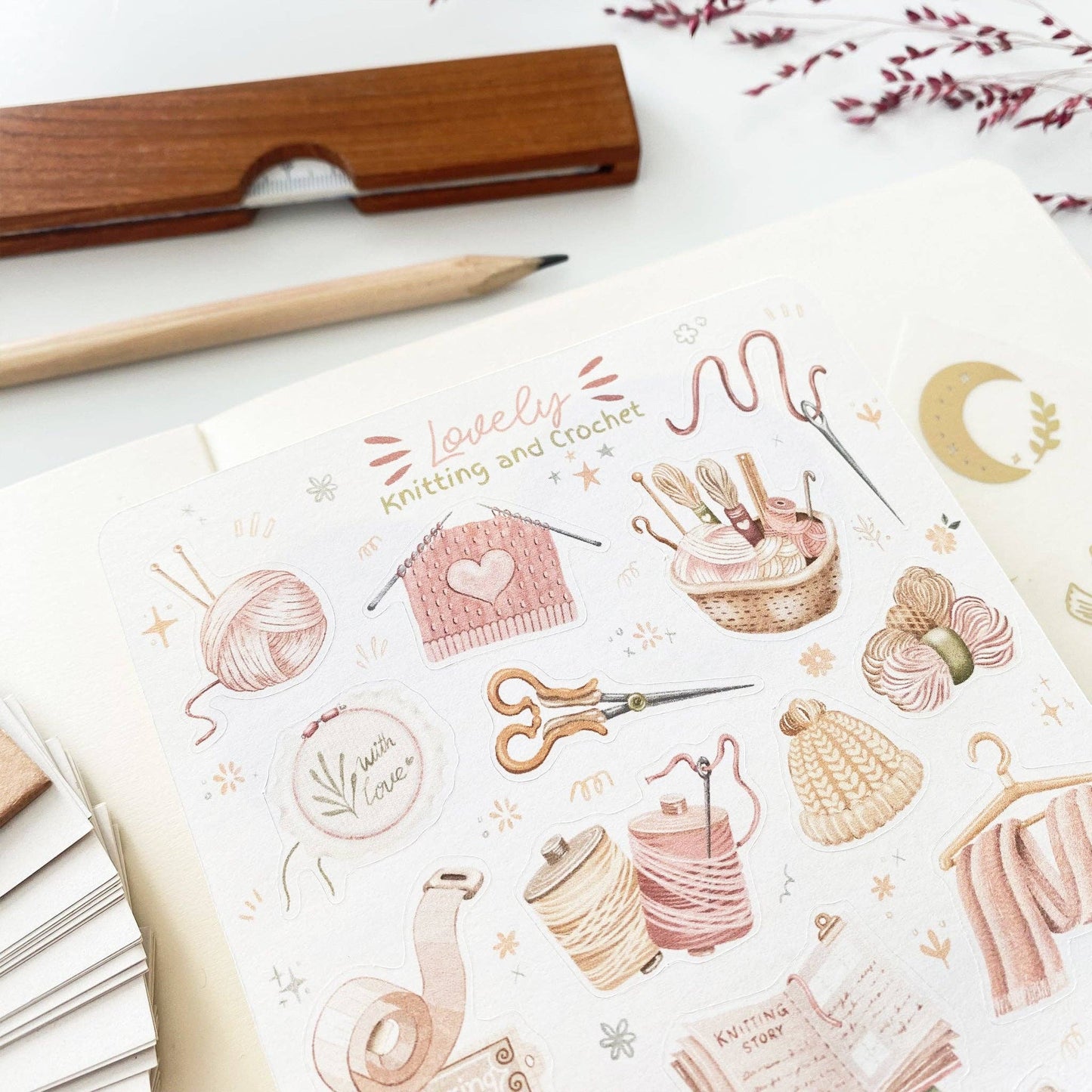Planche d'autocollants - Tricot & Crochet