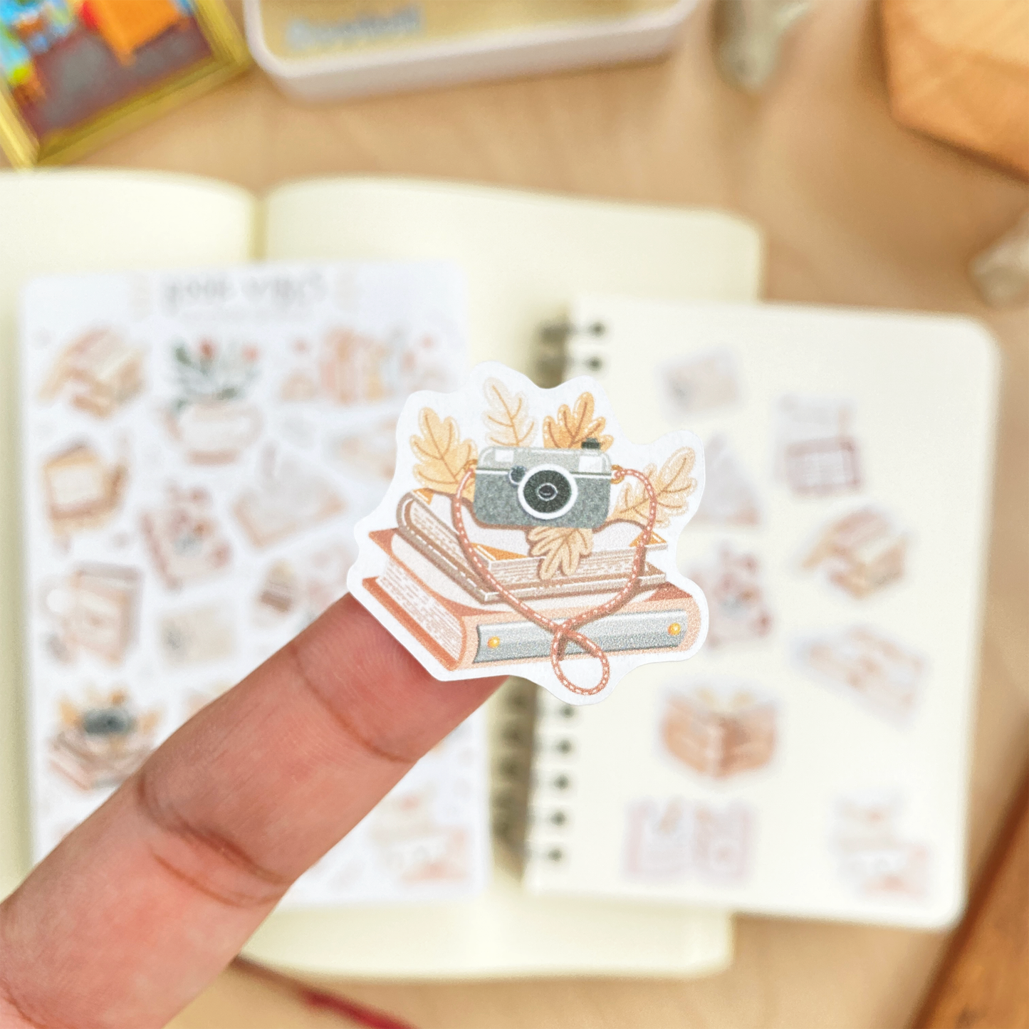 Planche d'autocollants - Book vibes