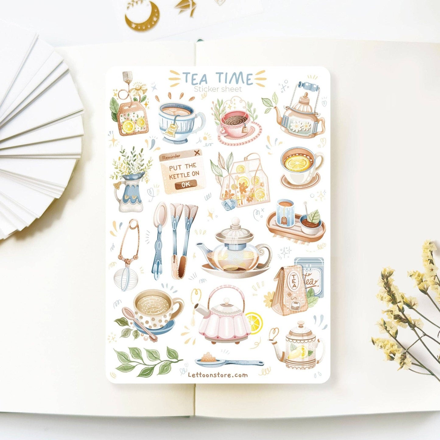 Planche d'autocollants - Tea Time