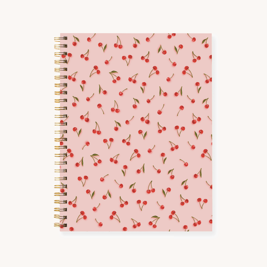 Carnet A5 à spirale - Cerises
