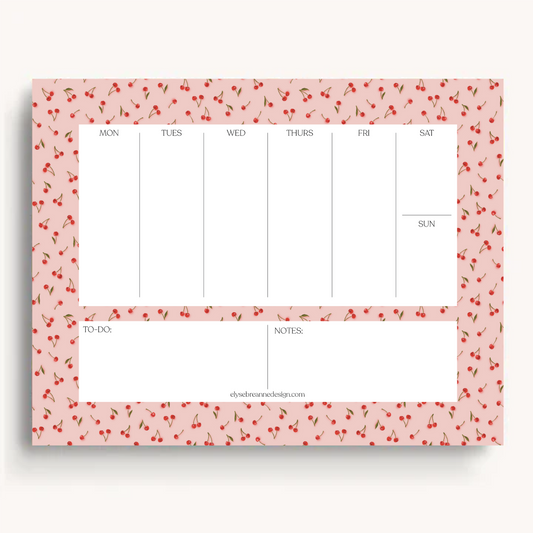 Planner semainier - Cerises