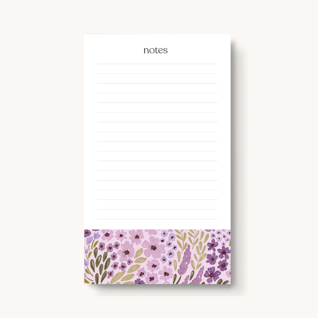 Bloc-notes - Fleuri lila