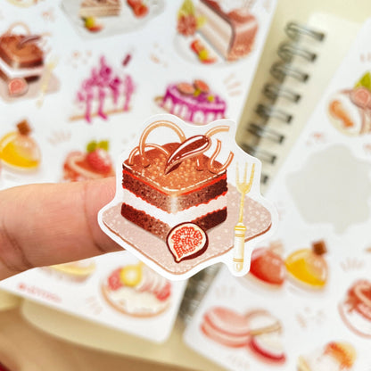 Planche d'autocollants - Patisserie