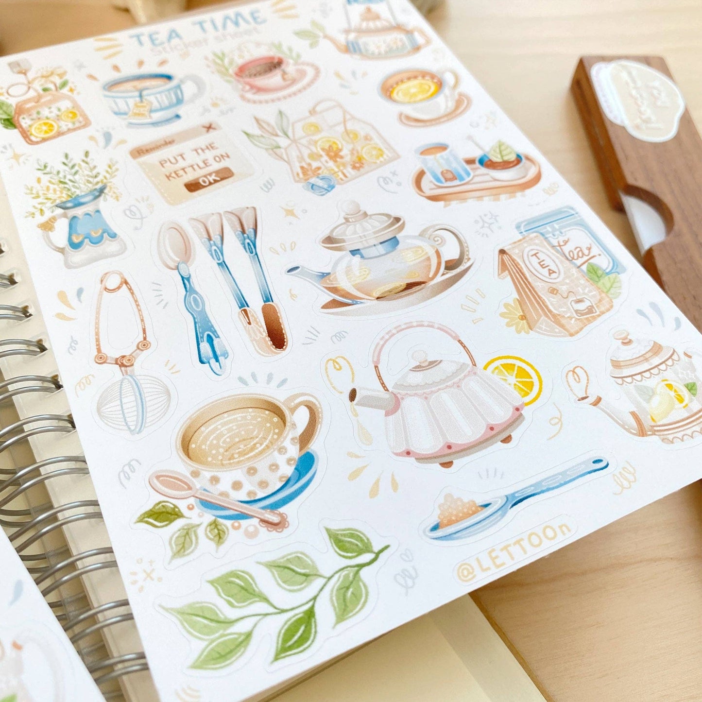 Planche d'autocollants - Tea Time