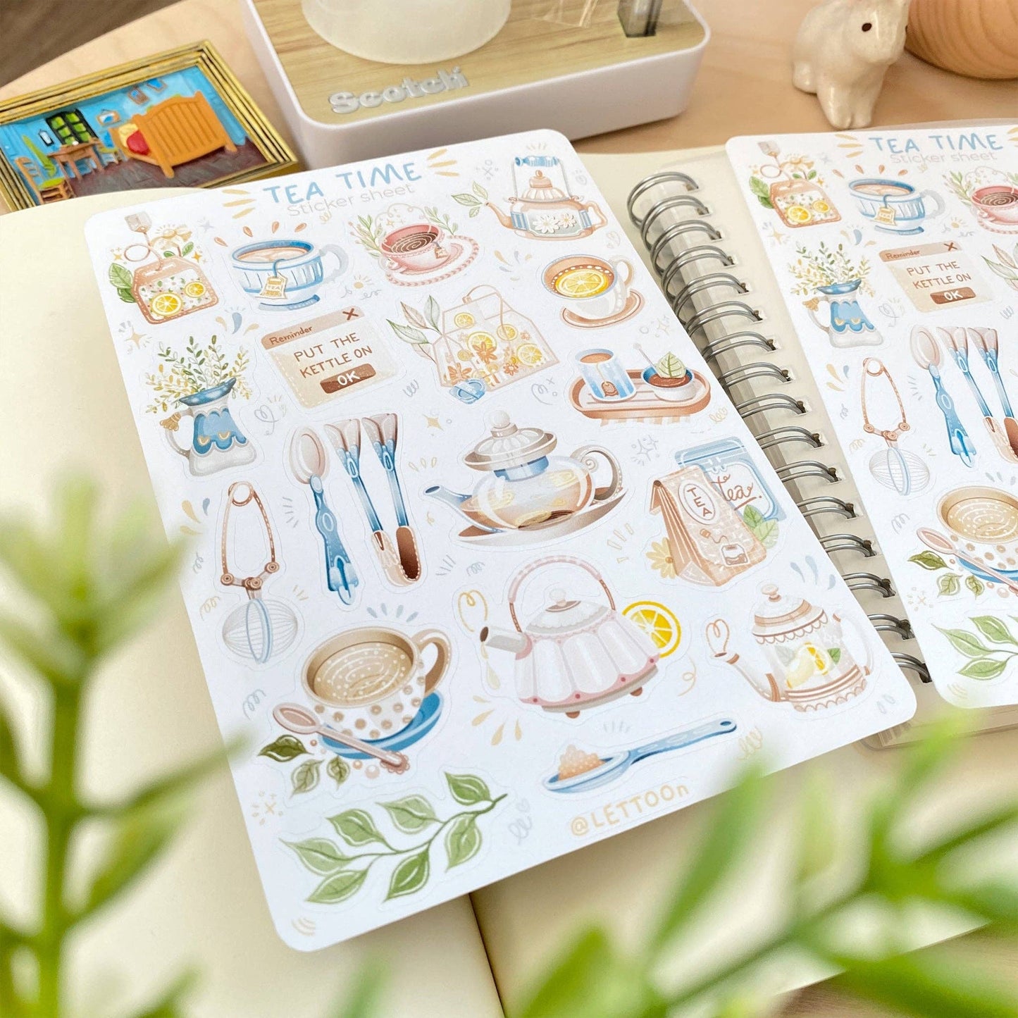 Planche d'autocollants - Tea Time