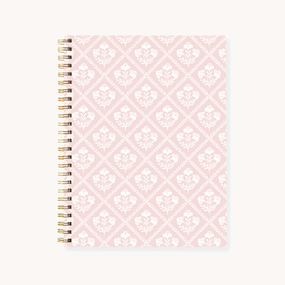 Carnet A5 à spirale - Rose