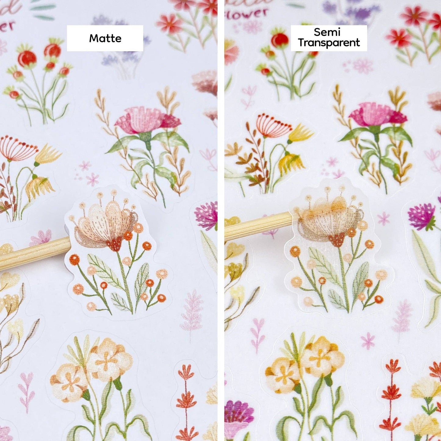 Planche d'autocollants - Fleurs sauvages