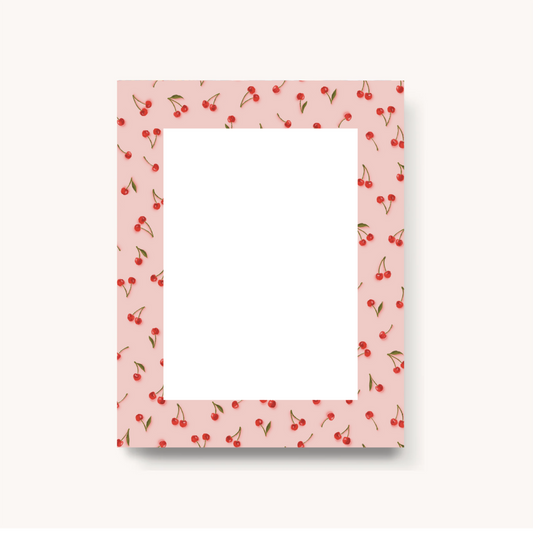 Bloc-notes rectangle - Cerises