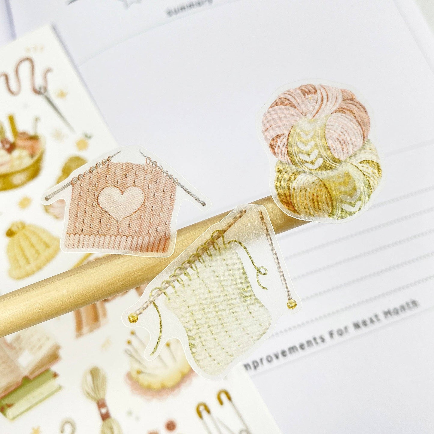 Planche d'autocollants - Tricot & Crochet