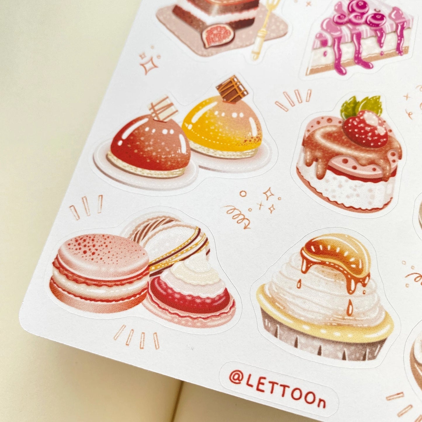 Planche d'autocollants - Patisserie