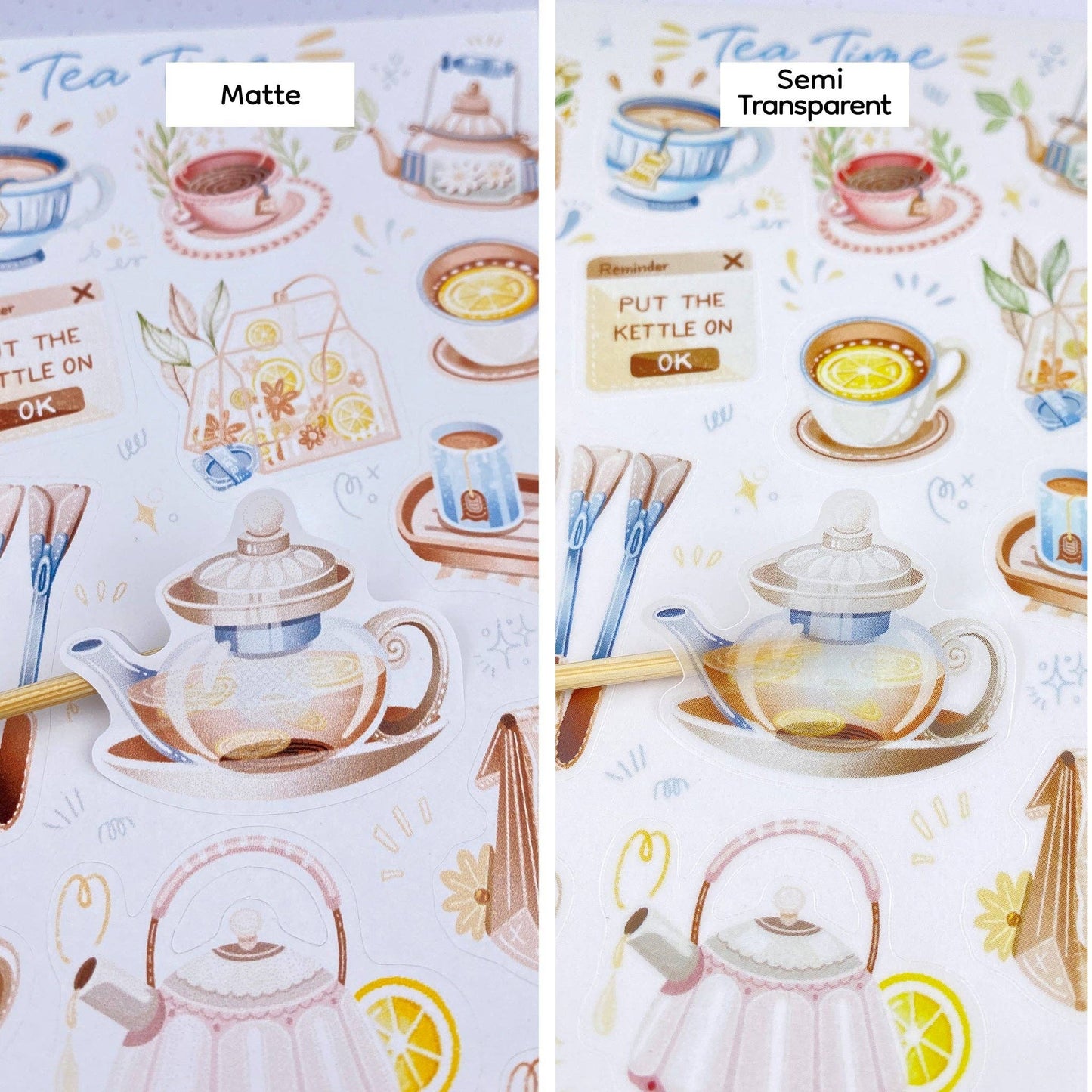 Planche d'autocollants - Tea Time