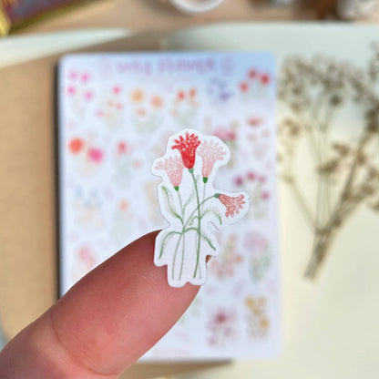 Planche d'autocollants - Fleurs sauvages