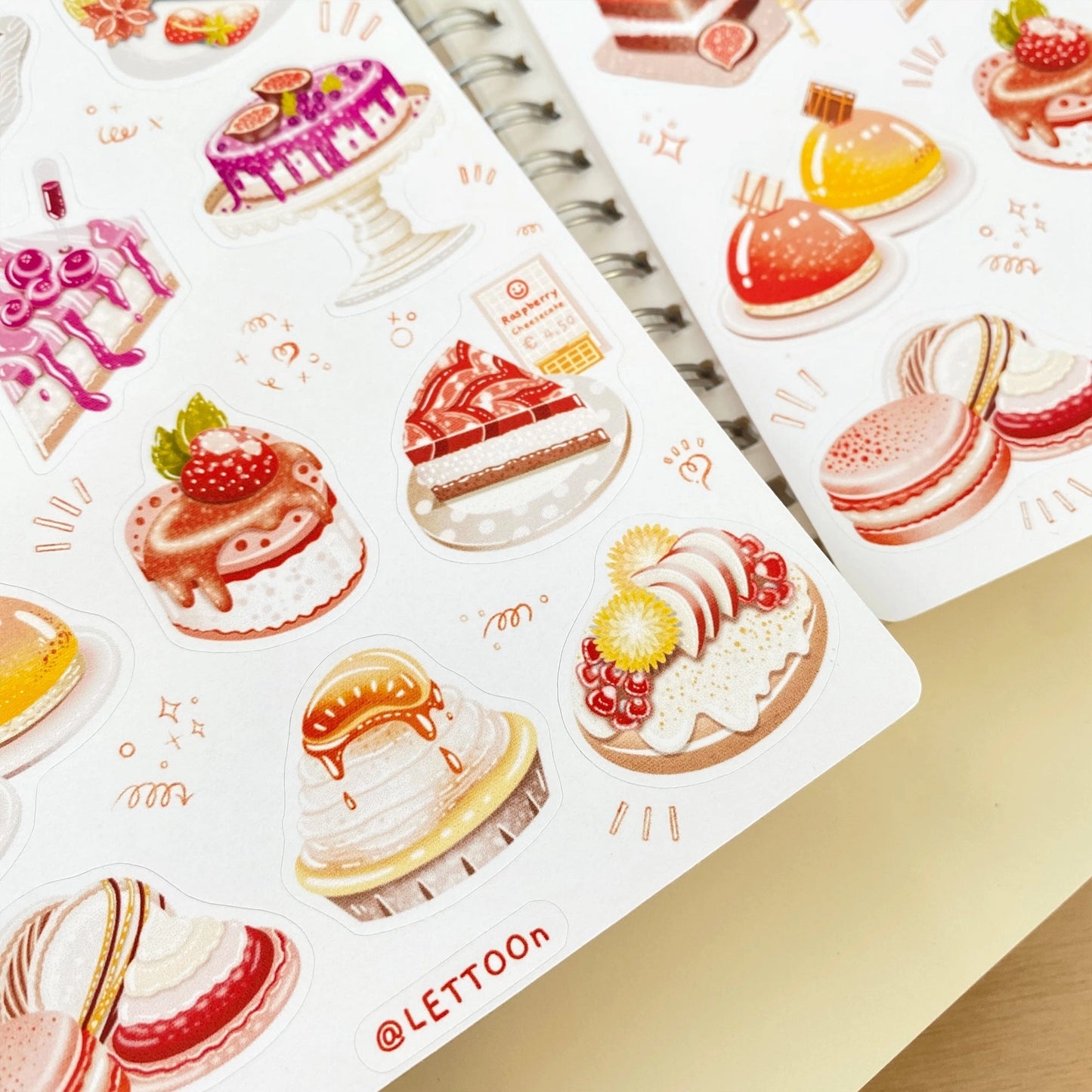 Planche d'autocollants - Patisserie