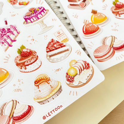 Planche d'autocollants - Patisserie