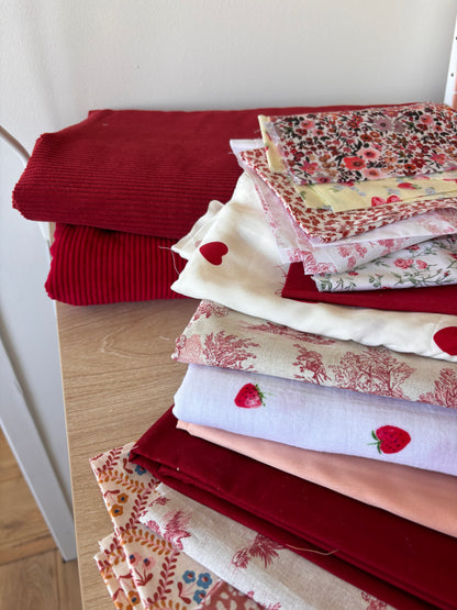 Lot de tissus - Rouge