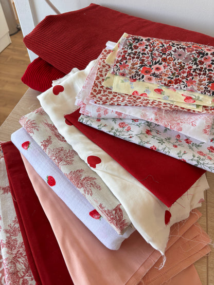 Lot de tissus - Rouge