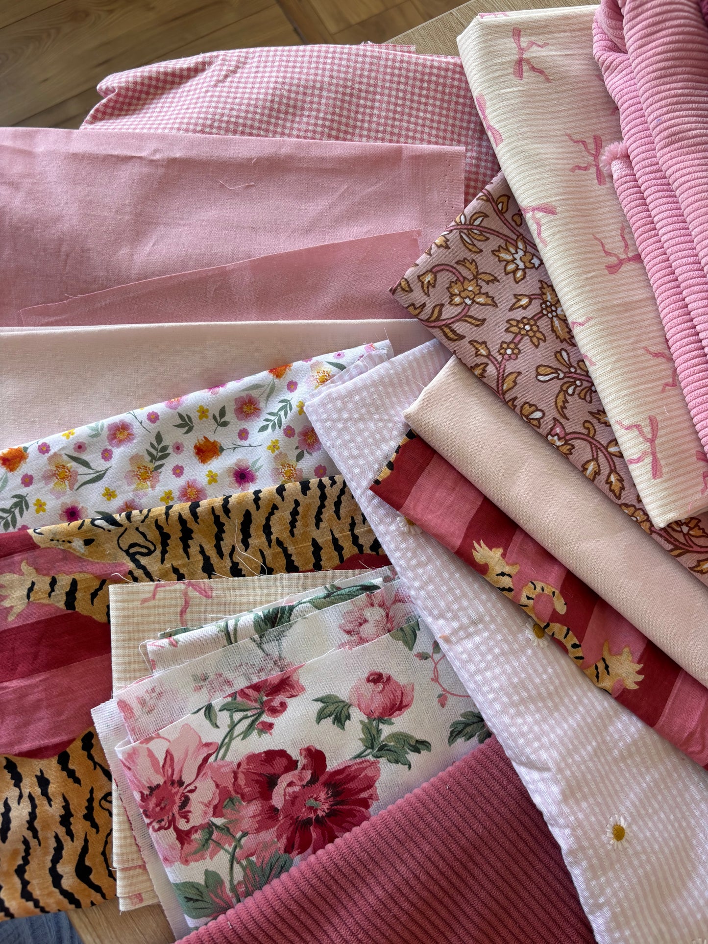 Lot de tissus - Rose