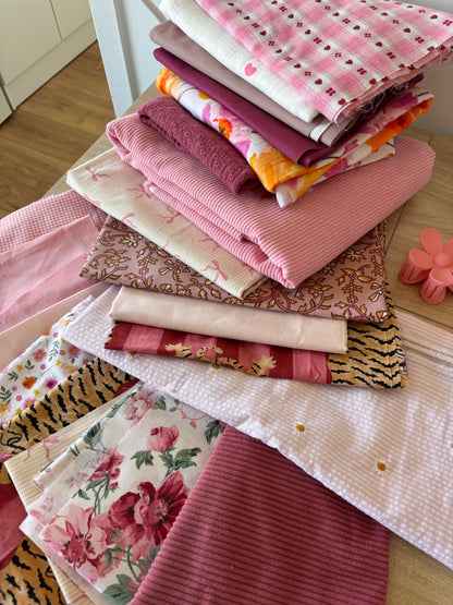 Lot de tissus - Rose
