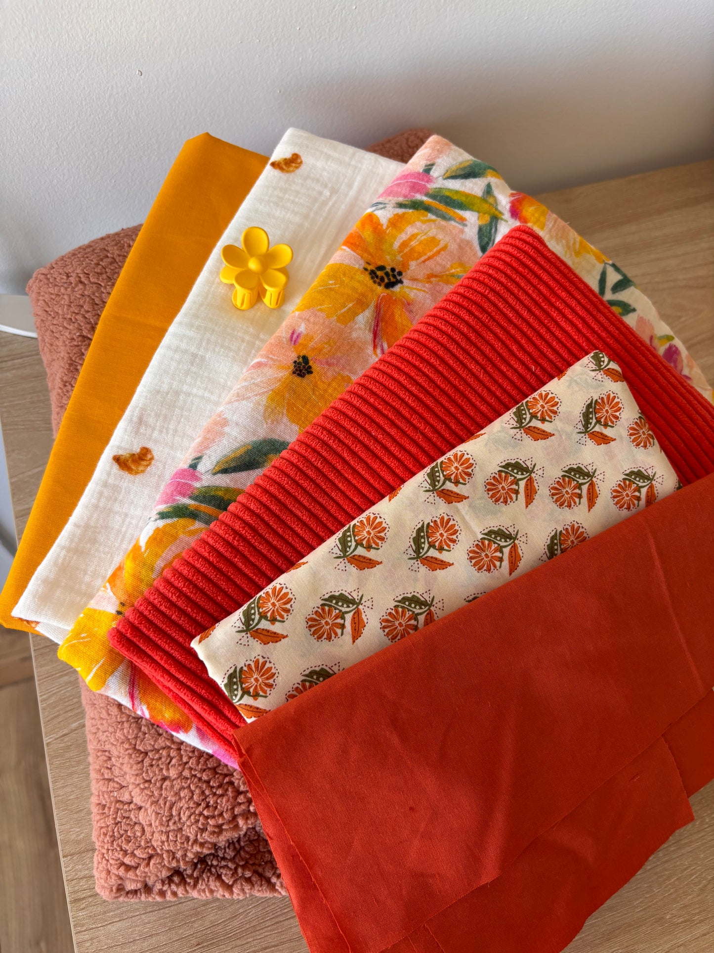 Lot de tissus - Orange