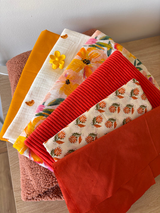 Lot de tissus - Orange