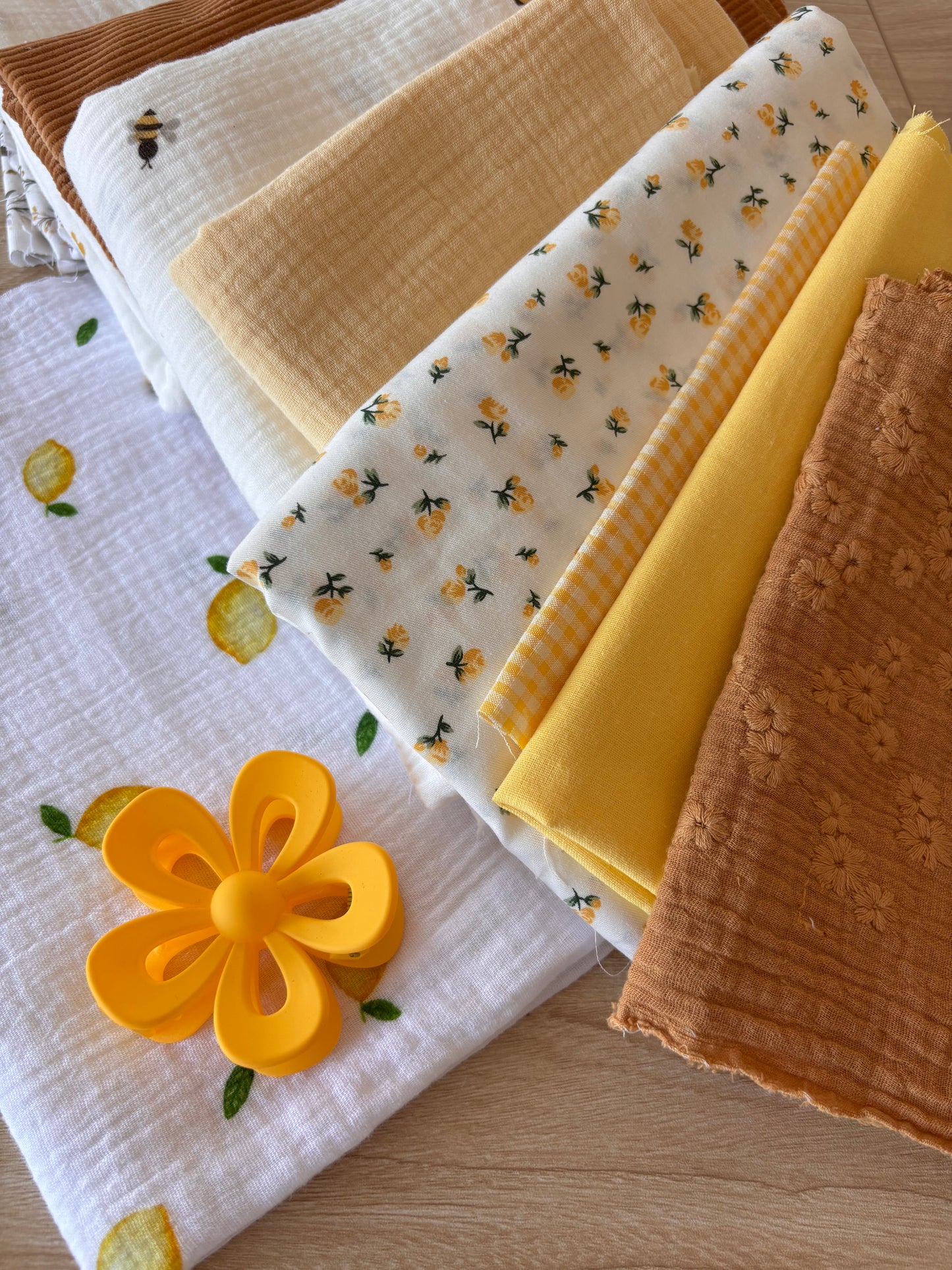 Lot de tissus - Jaune