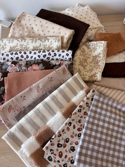 Lot de tissus - Beige & Marron