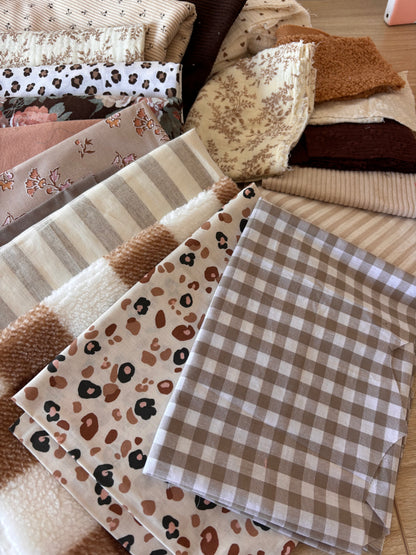 Lot de tissus - Beige & Marron