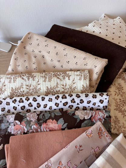 Lot de tissus - Beige & Marron