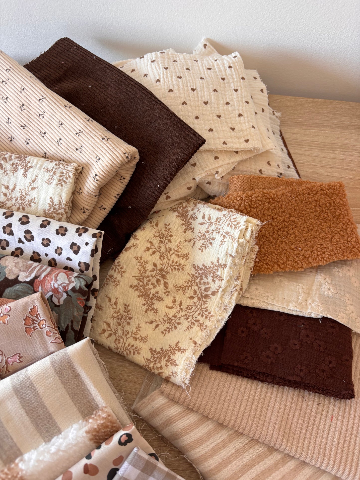Lot de tissus - Beige & Marron