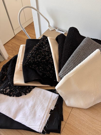 Lot de tissus - Noir & Blanc