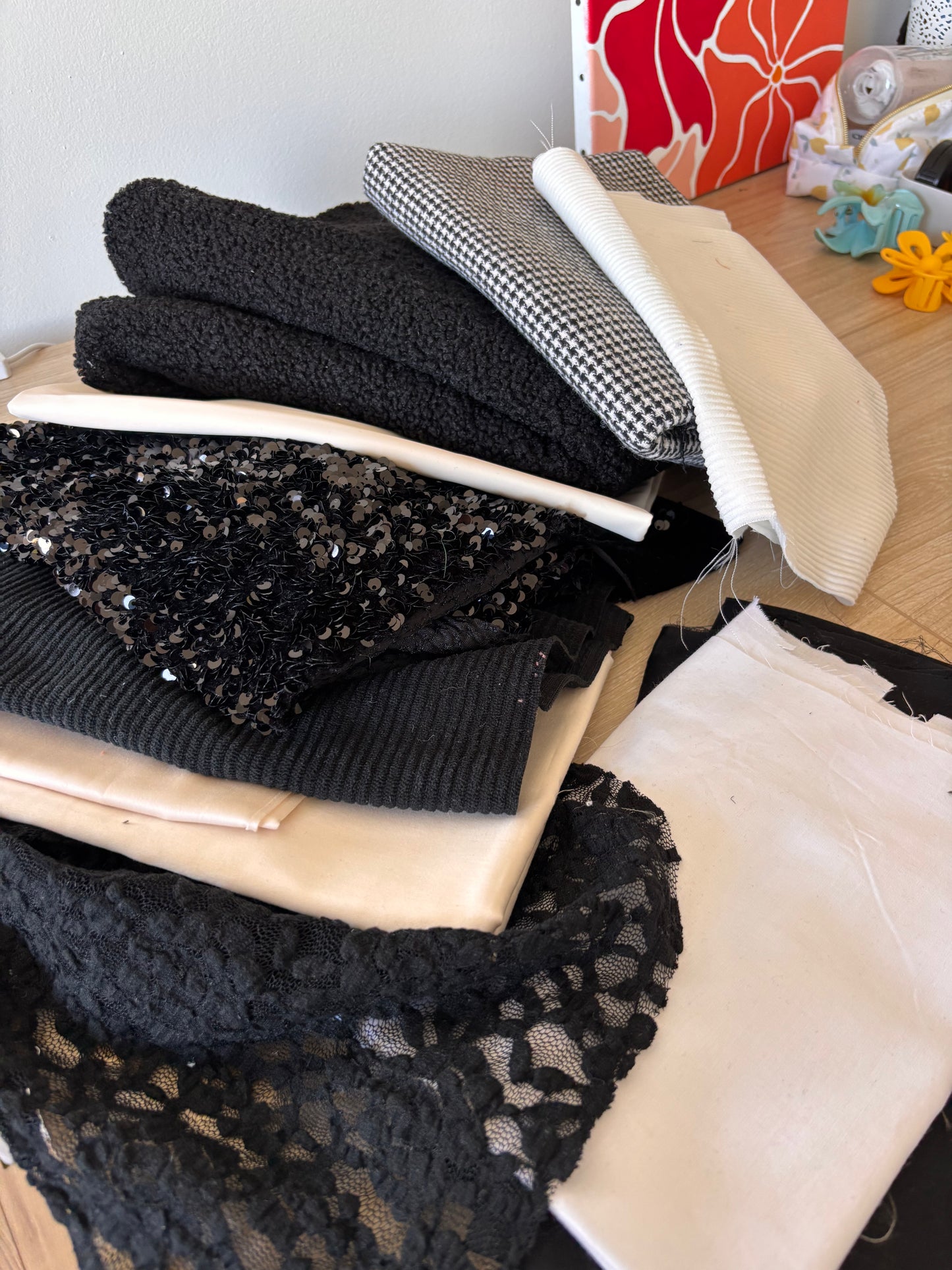 Lot de tissus - Noir & Blanc