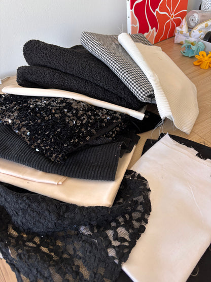 Lot de tissus - Noir & Blanc