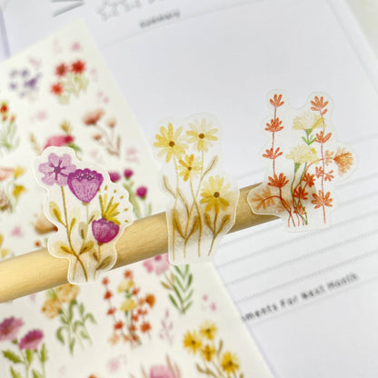 Planche d'autocollants - Fleurs sauvages