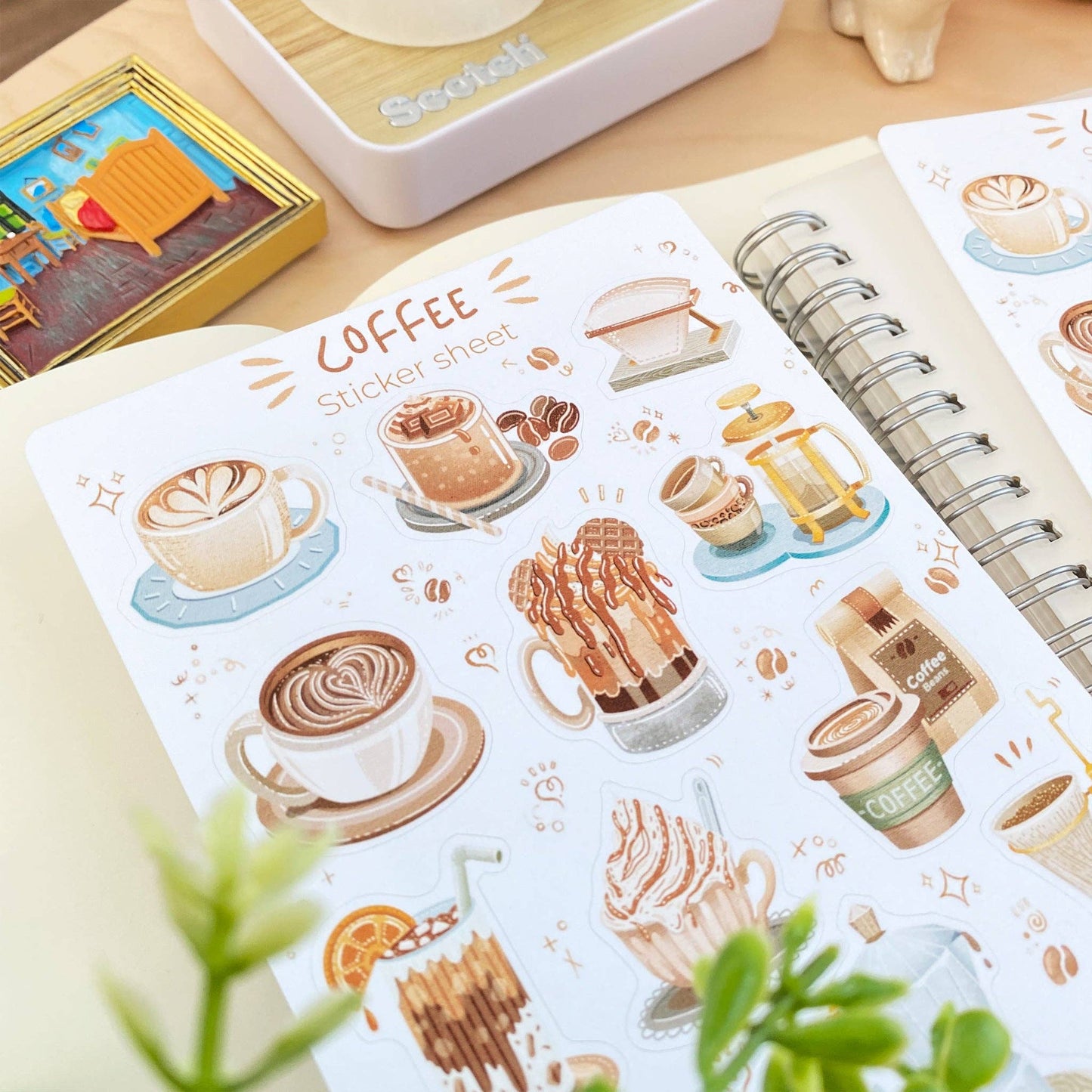 Planche d'autocollants - Coffee