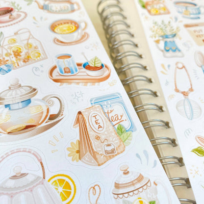 Planche d'autocollants - Tea Time