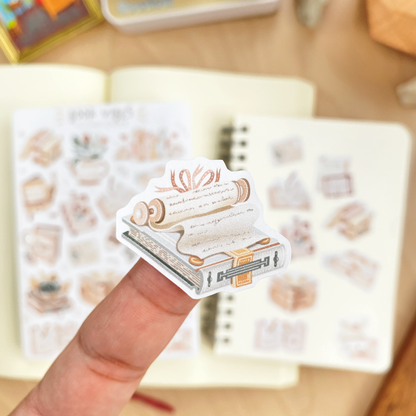 Planche d'autocollants - Book vibes