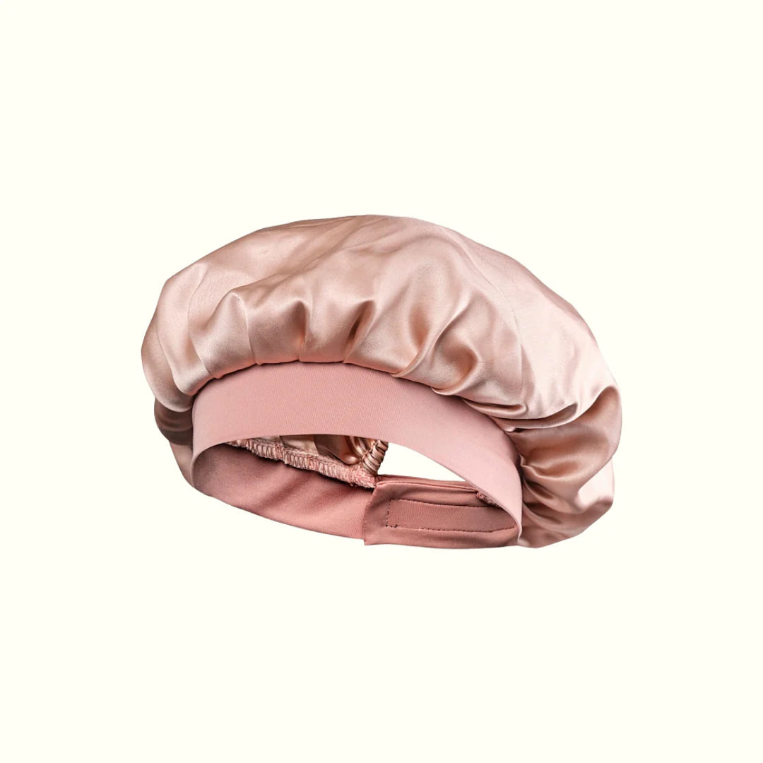 Bonnet de nuit 100% Pure Soie - Rose
