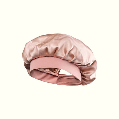 Bonnet de nuit 100% Pure Soie - Rose
